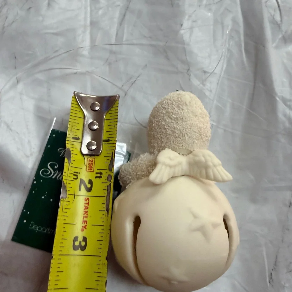 Department 56 Snowbabies Winter Tales Jingle Bell Snowbaby Ornament Bisque 3in